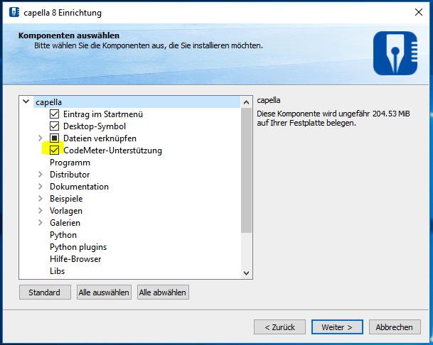 CodeMeter-Version installieren