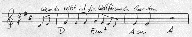 Handschrift Liederblatt