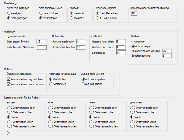 Weitere Optionen