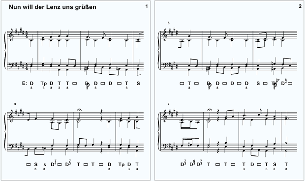 4 Stimmen mit Verzierungen