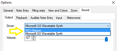pilote microsoft gs wavetable synth