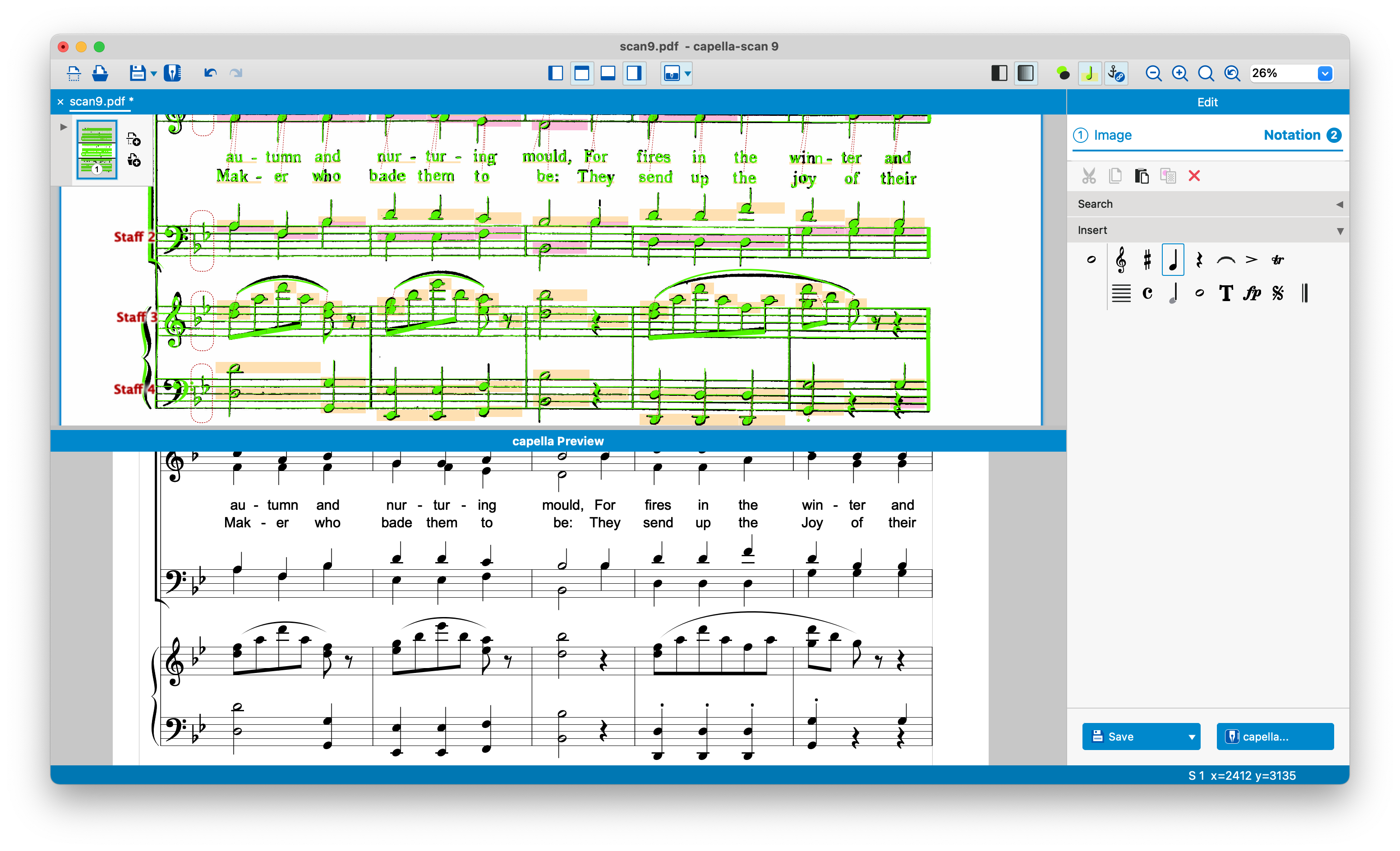 Scan Sheet Music into XML